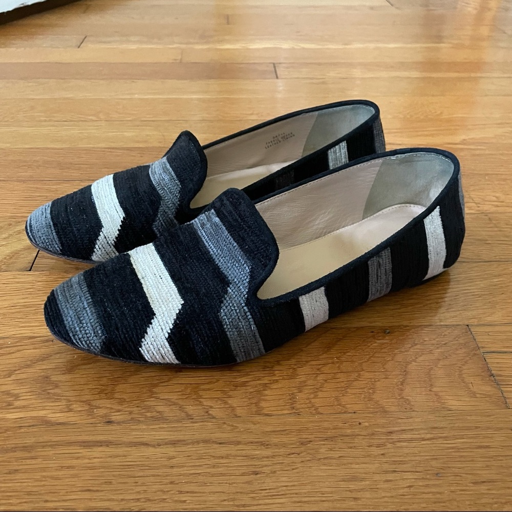 Striped J. Crew Darby loafers